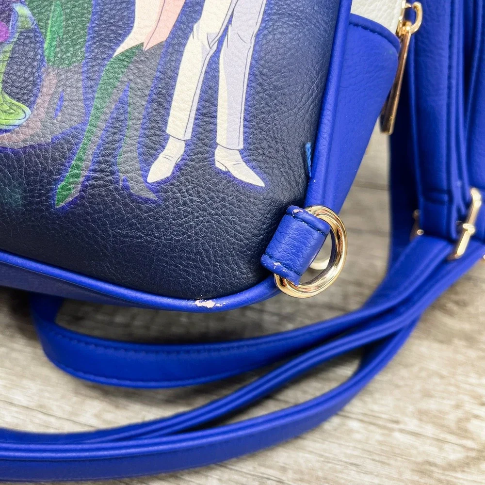 Sailor Moon BoxLunch Mini Backpack Convertible Crossbody Bag Blue White Anime